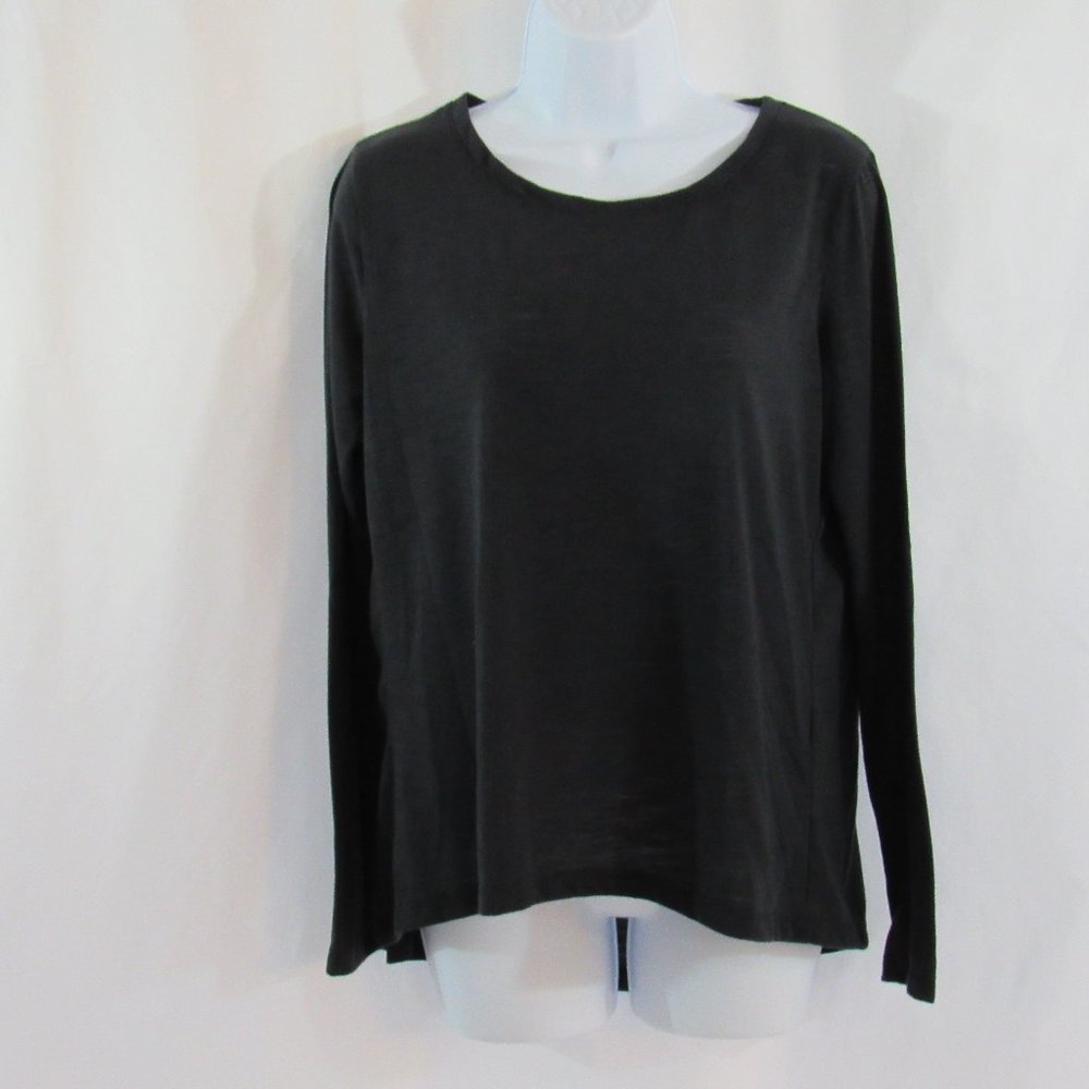Women's Sm/P UNDER ARMOUR Heat Gear, Black, Long Sleeve, Open Back, Pullover Top